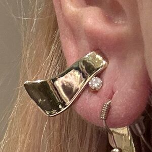 Vintage Gold Bow Earrings Clips